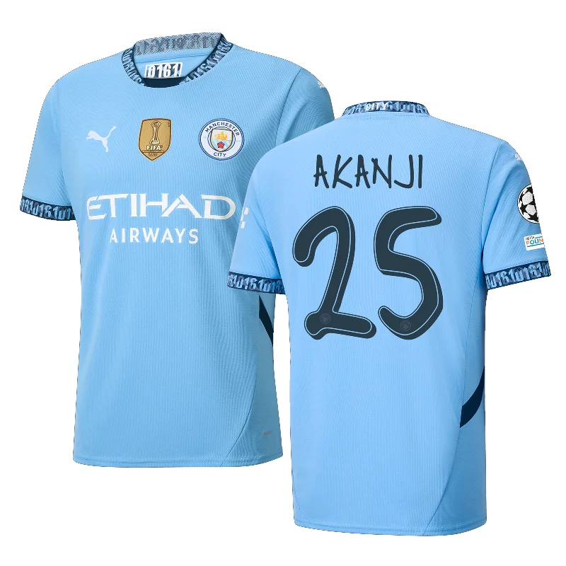 Men's Moisture - Wicking Golf Jerseys with UV Protection for Comfortable Rounds on the CoursePuma Manchester City Manuel Akanji Home Jersey w/ Champions League + Club World Cup Patch 24/25 (Team Light Blue/Marine Blue)