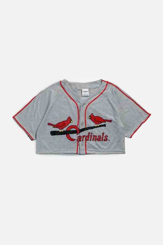 Men's Sustainable Organic Cotton Rugby Jerseys for Eco - Conscious Sports EnthusiastsRework Crop St. Louis Cardinals MLB Jersey - M