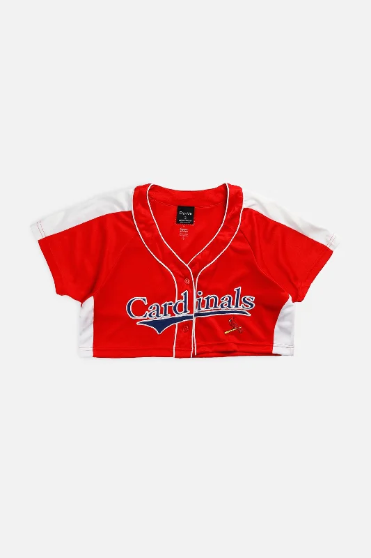 Men's Limited - Release American Football Jerseys of Rookie Stars for Early Adopters and FansRework Crop St. Louis Cardinals MLB Jersey - S