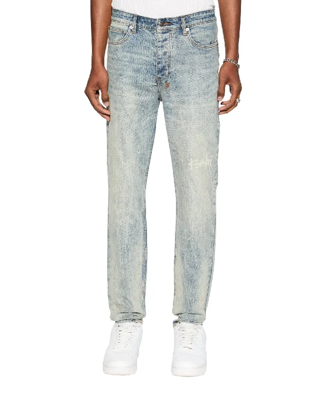 Men's Distressed Jeans with Patches for a Retro and DIY - Inspired AppearanceCHITCH STAIRWAY Men's Distressed Jeans with Patches for a Retro and DIY - Inspired AppearanceCHITCH STAIRWAY