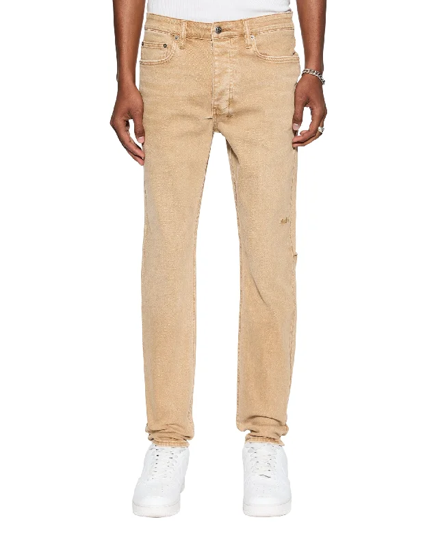 Men's Jeans with an Elastic Waistband for Ultimate ComfortCHITCH TOBACCO
