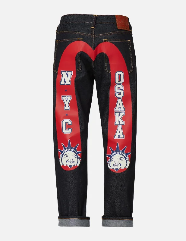 Plus Size Men's Bootcut Jeans with a Relaxed Waist for a Classic and Comfortable FitNYC-Osaka Godhead Daicock Print Baggy-Fit Jeans #2000 Plus Size Men's Bootcut Jeans with a Relaxed Waist for a Classic and Comfortable FitNYC-Osaka Godhead Daicock Print Baggy-Fit Jeans #2000