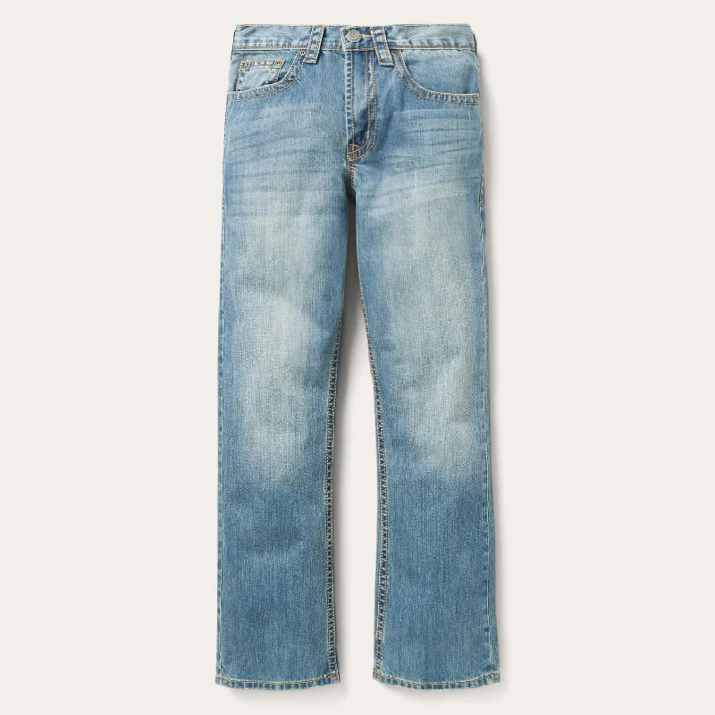 Men's Cargo Jeans with Multiple Pockets for a Practical and Outdoor - Friendly Look1520 Fit Light Wash Jeans With Tacking Men's Cargo Jeans with Multiple Pockets for a Practical and Outdoor - Friendly Look1520 Fit Light Wash Jeans With Tacking