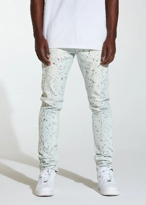 Men's Slim Fit Stretch Jeans in Dark Wash for a Modern and Comfortable LookAtlantic Denim (Light Blue Paint) Men's Slim Fit Stretch Jeans in Dark Wash for a Modern and Comfortable LookAtlantic Denim (Light Blue Paint)