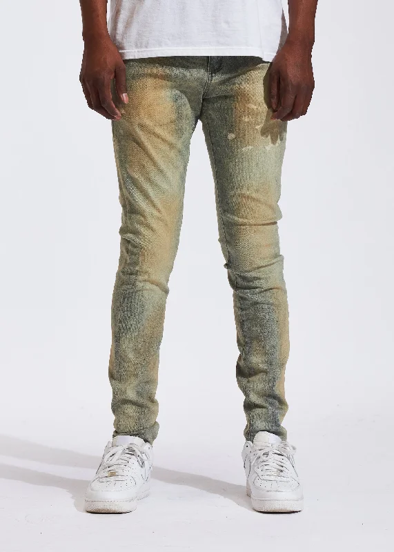 Men's Jeans with a Button - Fly for a Traditional and Classic AestheticAtlantic Denim (Rust Wash) Men's Jeans with a Button - Fly for a Traditional and Classic AestheticAtlantic Denim (Rust Wash)