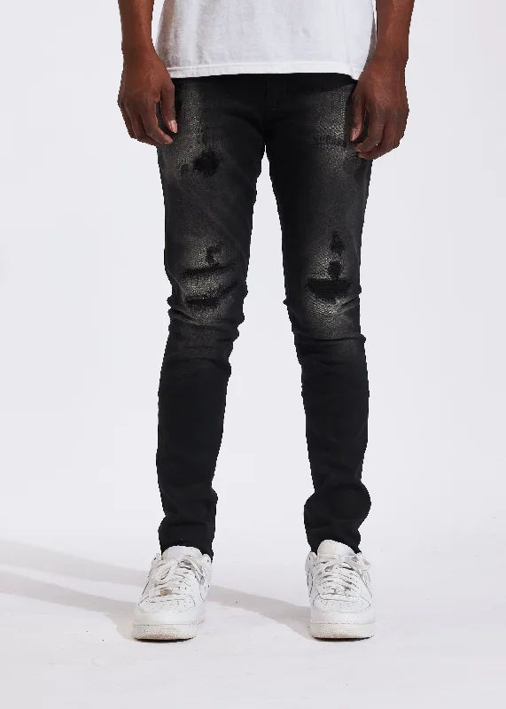Men's Stretch Jeans with a Moisture - Wicking Lining for Active LifestylesAtlantic Denim (Washed Black) Men's Stretch Jeans with a Moisture - Wicking Lining for Active LifestylesAtlantic Denim (Washed Black)
