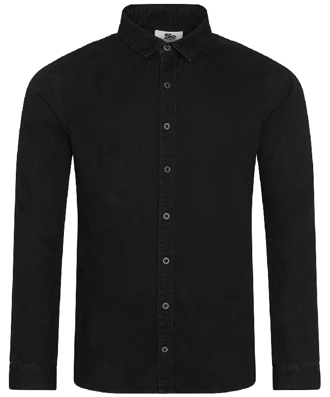 Men's Jeans with a Frayed Hem for a Casual and Effortless StyleBlack - Jack denim shirt