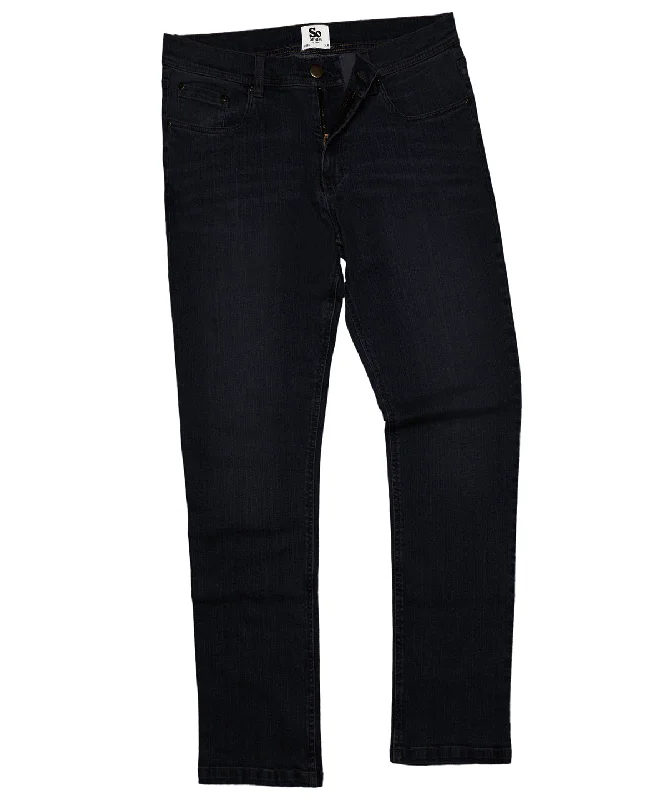 Men's Jeans with a Cargo - Inspired Knee Pocket for Extra StorageBlack - Leo straight jeans Men's Jeans with a Cargo - Inspired Knee Pocket for Extra StorageBlack - Leo straight jeans