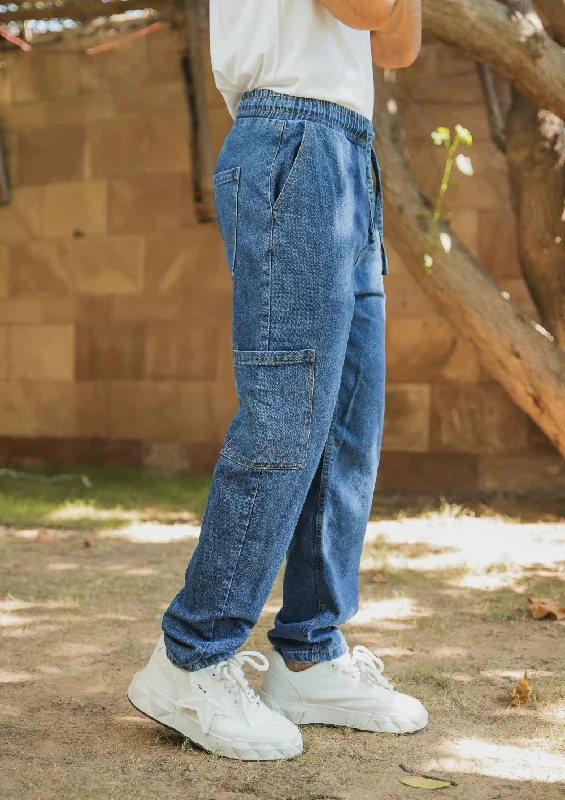 Men's Low - Rise Jeans in a Light Wash for a Casual and Youthful LookDark Blue Relaxed Jog Jeans Men's Low - Rise Jeans in a Light Wash for a Casual and Youthful LookDark Blue Relaxed Jog Jeans