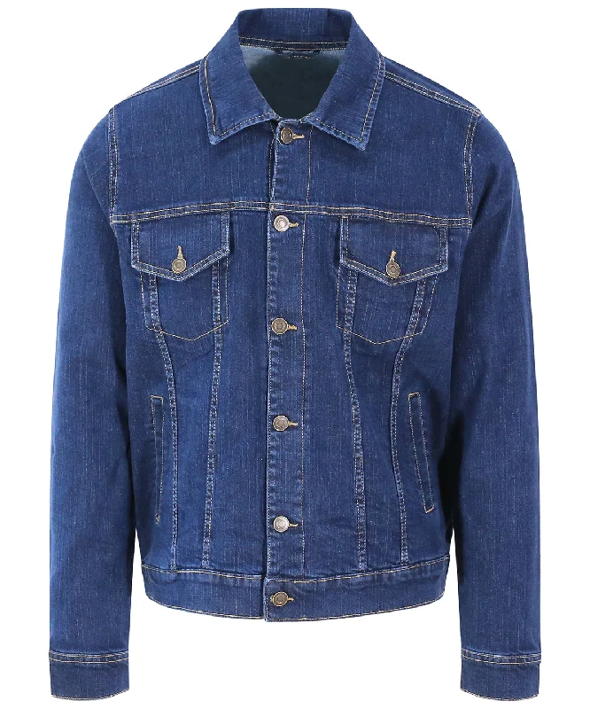 Plus Size Men's Bootcut Jeans with a Belt Loop Upgrade for a Stylish TouchDark Blue Wash - Noah denim jacket Plus Size Men's Bootcut Jeans with a Belt Loop Upgrade for a Stylish TouchDark Blue Wash - Noah denim jacket