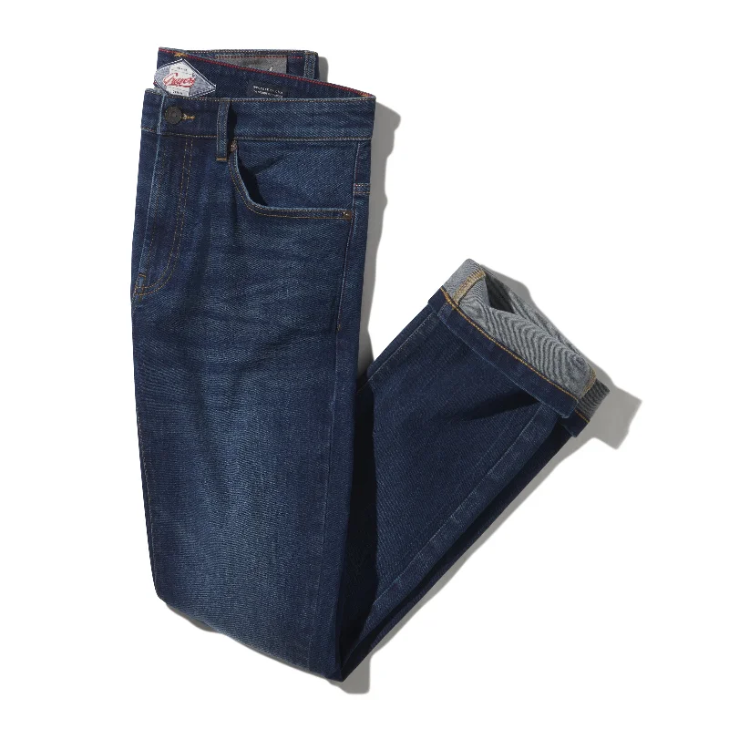 Men's Jeans with a Frayed Hem for a Casual and Effortless StyleEdward Stretch Straight Fit Denim - Blue Wash Men's Jeans with a Frayed Hem for a Casual and Effortless StyleEdward Stretch Straight Fit Denim - Blue Wash