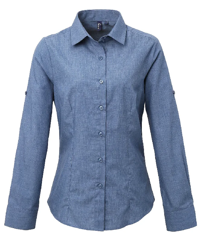 Men's Jeans with a Cargo - Inspired Knee Pocket for Extra StorageIndigo Denim - Women's poplin cross-dye roll sleeve shirt Men's Jeans with a Cargo - Inspired Knee Pocket for Extra StorageIndigo Denim - Women's poplin cross-dye roll sleeve shirt