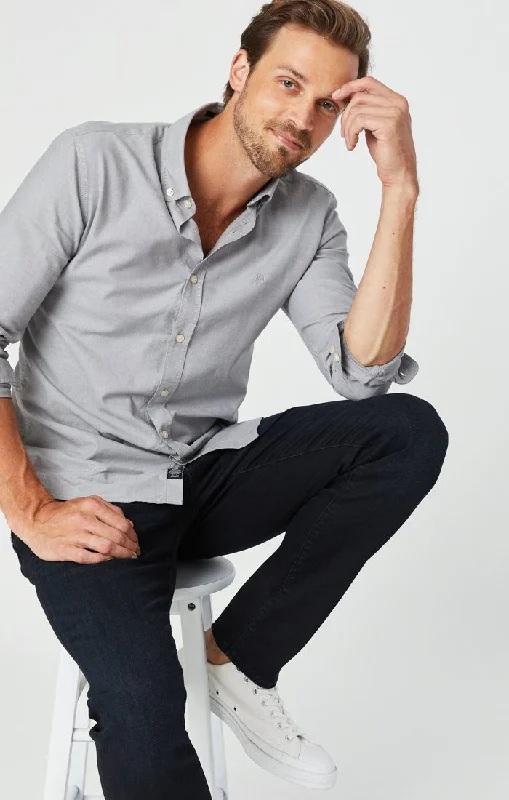 Men's Distressed Jeans with Patches for a Retro and DIY - Inspired AppearanceJAKE SLIM LEG JEANS IN DARK INDIGO WILLIAMSBURG Men's Distressed Jeans with Patches for a Retro and DIY - Inspired AppearanceJAKE SLIM LEG JEANS IN DARK INDIGO WILLIAMSBURG