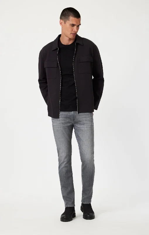 Men's Jeans with a Zip - Off Lower Leg for Convertible StyleJAKE SLIM LEG IN LIGHT SMOKE FEATHER BLUE Men's Jeans with a Zip - Off Lower Leg for Convertible StyleJAKE SLIM LEG IN LIGHT SMOKE FEATHER BLUE