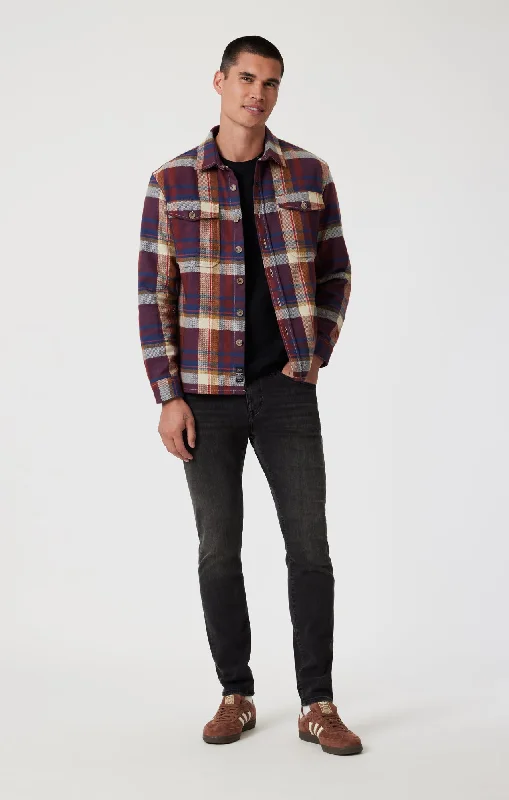 Men's Straight Leg Raw Denim Jeans for a Minimalist and Durable OptionJAKE SLIM LEG IN SMOKE AUSTIN Men's Straight Leg Raw Denim Jeans for a Minimalist and Durable OptionJAKE SLIM LEG IN SMOKE AUSTIN