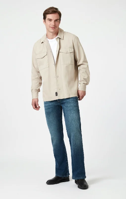 Men's Jeans with a Hidden Coin Pocket for Added ConvenienceJOSH BOOTCUT IN MID BRUSHED ORGANIC MOVE Men's Jeans with a Hidden Coin Pocket for Added ConvenienceJOSH BOOTCUT IN MID BRUSHED ORGANIC MOVE