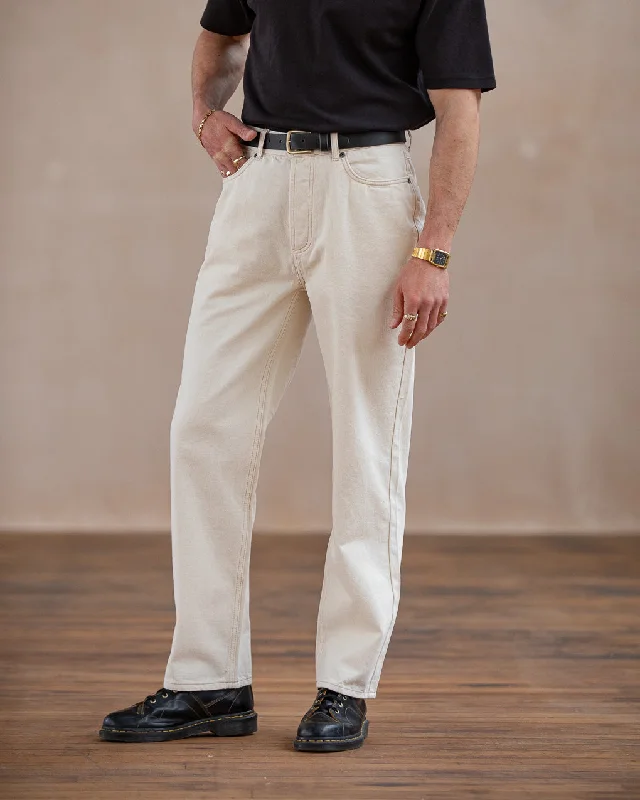 Men's Jeans with an Elastic Waistband for Ultimate ComfortJoshua Denim Jean - Ecru