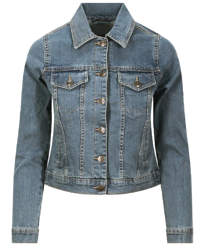 Men's Jeans with a Cargo - Inspired Knee Pocket for Extra StorageLight Blue Wash - Women's Olivia denim jacket