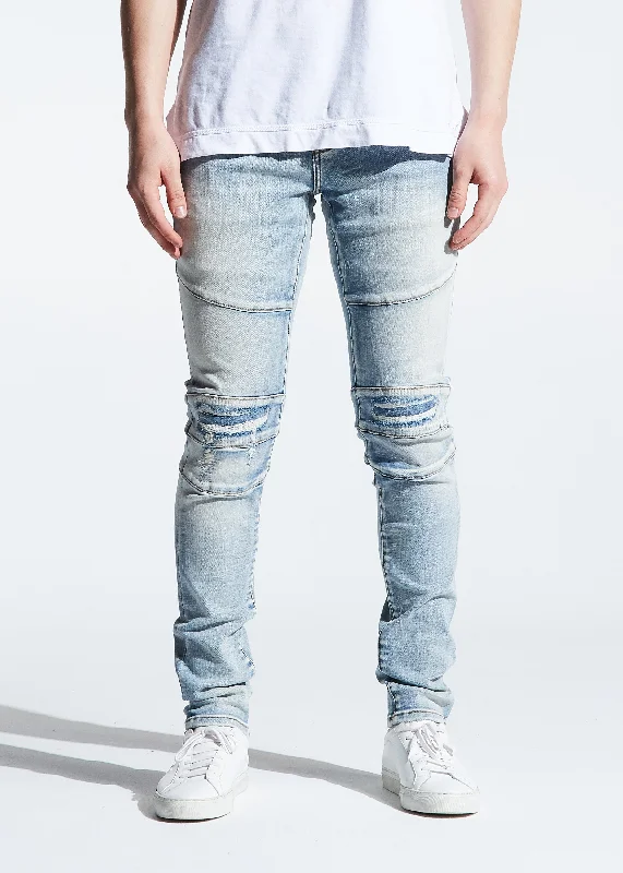 Men's Slim Fit Stretch Jeans in Dark Wash for a Modern and Comfortable LookMontana Denim (Light Indigo) Men's Slim Fit Stretch Jeans in Dark Wash for a Modern and Comfortable LookMontana Denim (Light Indigo)