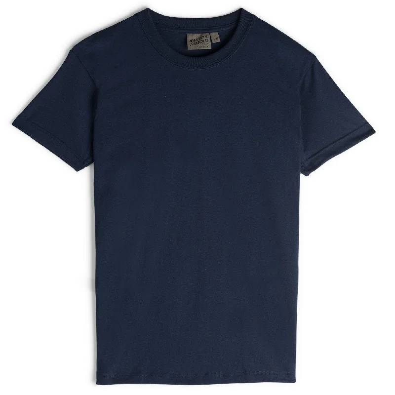Men's Cargo Jeans with Multiple Pockets for a Practical and Outdoor - Friendly LookCircular Knit T-Shirt - Solid Navy Men's Cargo Jeans with Multiple Pockets for a Practical and Outdoor - Friendly LookCircular Knit T-Shirt - Solid Navy