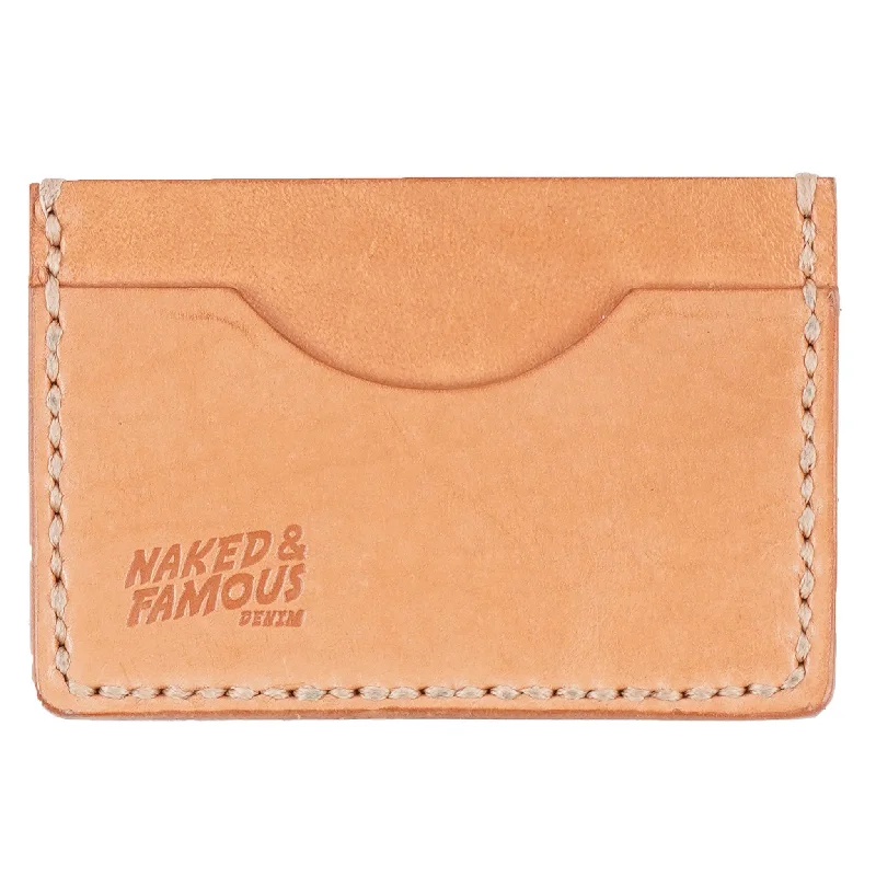 Plus Size Men's Relaxed Fit Jeans with a Faded Wash for a Vintage - Inspired LookCard Case - Bovine Leather - Natural Tan Plus Size Men's Relaxed Fit Jeans with a Faded Wash for a Vintage - Inspired LookCard Case - Bovine Leather - Natural Tan