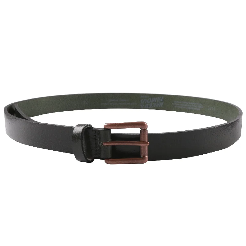 Plus Size Men's Relaxed Fit Jeans with a Tapered Leg for a Laid - Back VibeBelt - Buffalo Leather - Forest Green Plus Size Men's Relaxed Fit Jeans with a Tapered Leg for a Laid - Back VibeBelt - Buffalo Leather - Forest Green