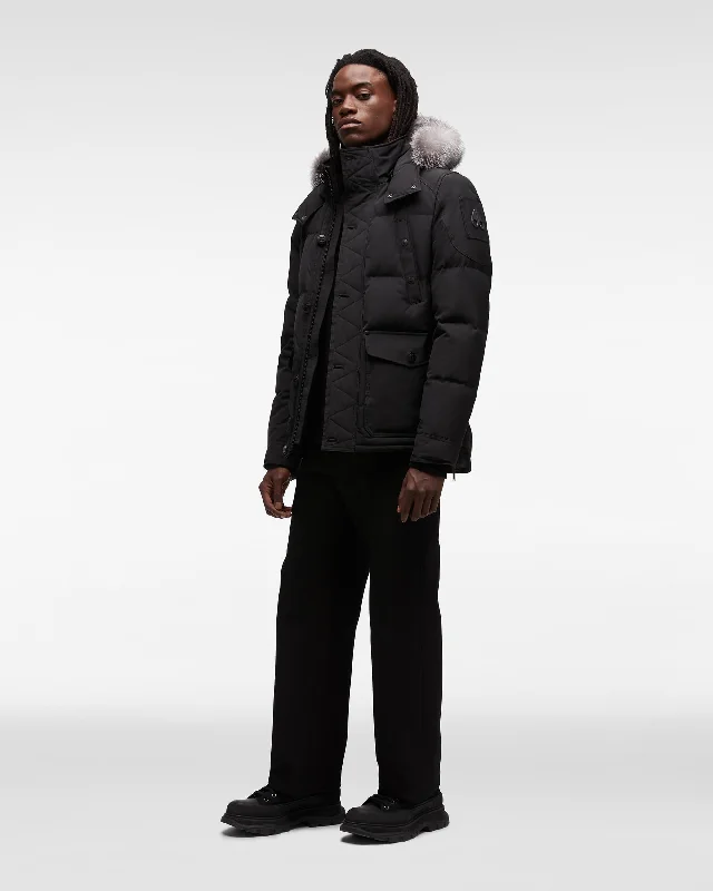 BLACK WITH FROST FOX FUR