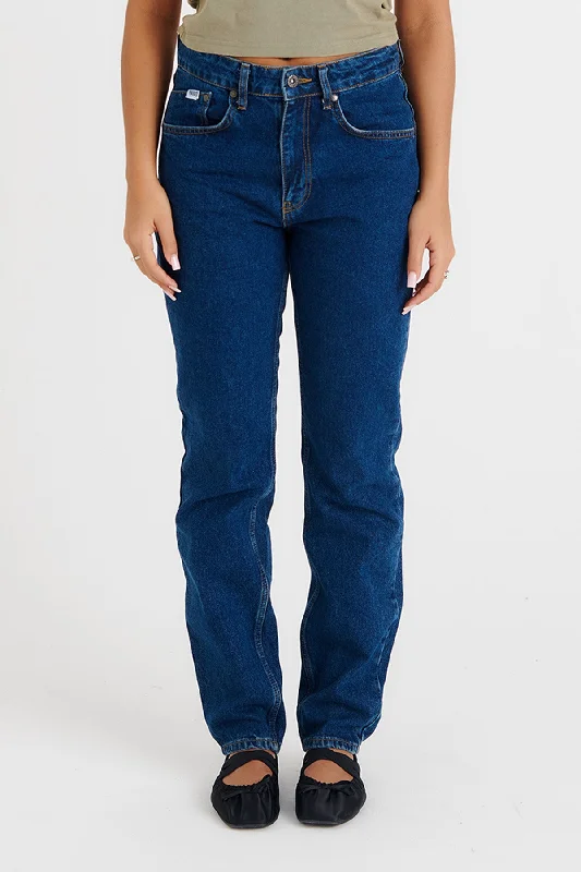 Men's Jeans with an Elastic Waistband for Ultimate ComfortOrganic Cougar Mom Jean Indigo Men's Jeans with an Elastic Waistband for Ultimate ComfortOrganic Cougar Mom Jean Indigo