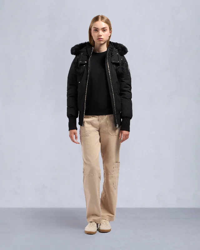 Men's Jeans with an Elastic Waistband for Ultimate ComfortORGINAL DEBBIE SHEARLING BOMBER JACKET Men's Jeans with an Elastic Waistband for Ultimate ComfortORGINAL DEBBIE SHEARLING BOMBER JACKET