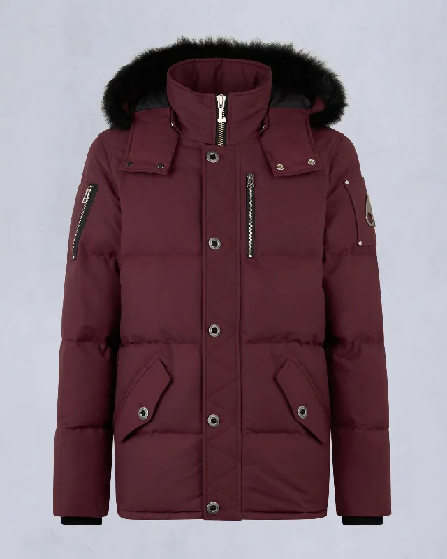 BEET WITH BLACK SHEARLING