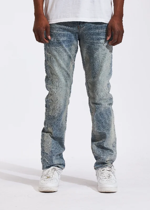 Men's Cargo Jeans with Multiple Pockets for a Practical and Outdoor - Friendly LookPacific Straight Denim (Dark Stone) Men's Cargo Jeans with Multiple Pockets for a Practical and Outdoor - Friendly LookPacific Straight Denim (Dark Stone)