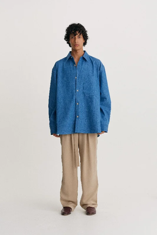 Men's Jeans with a Button - Fly for a Traditional and Classic AestheticPocket Oversized Roll Sleeve Shirt Men's Jeans with a Button - Fly for a Traditional and Classic AestheticPocket Oversized Roll Sleeve Shirt