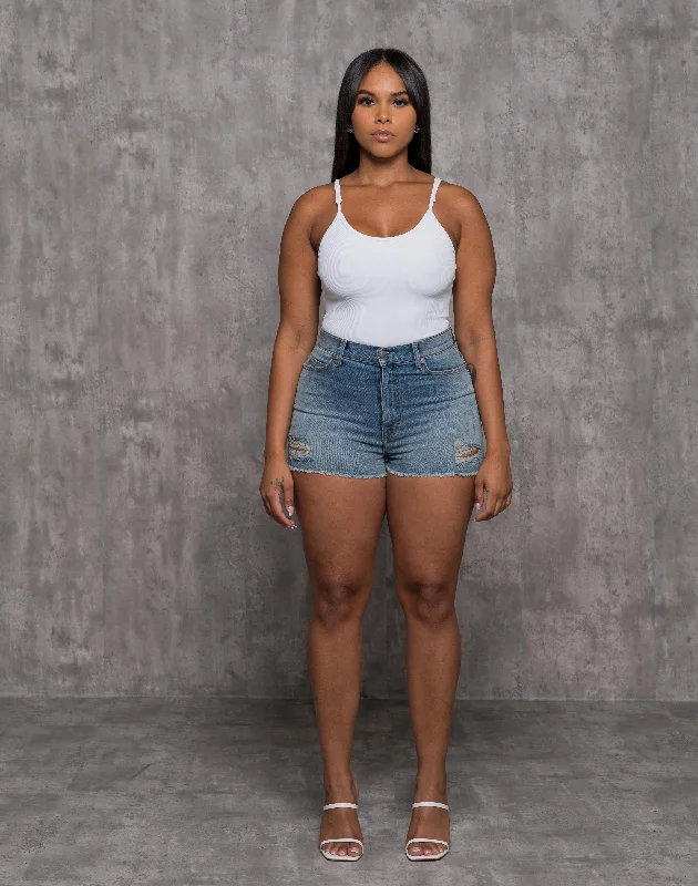 Men's Jeans with an Elastic Waistband for Ultimate ComfortShy Denim Shorts