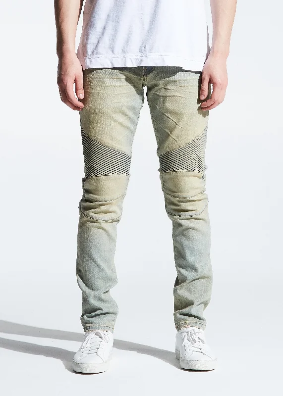 Men's Stretch Jeans with a Moisture - Wicking Lining for Active LifestylesSkywalker Biker Denim (Sand Wash) Men's Stretch Jeans with a Moisture - Wicking Lining for Active LifestylesSkywalker Biker Denim (Sand Wash)