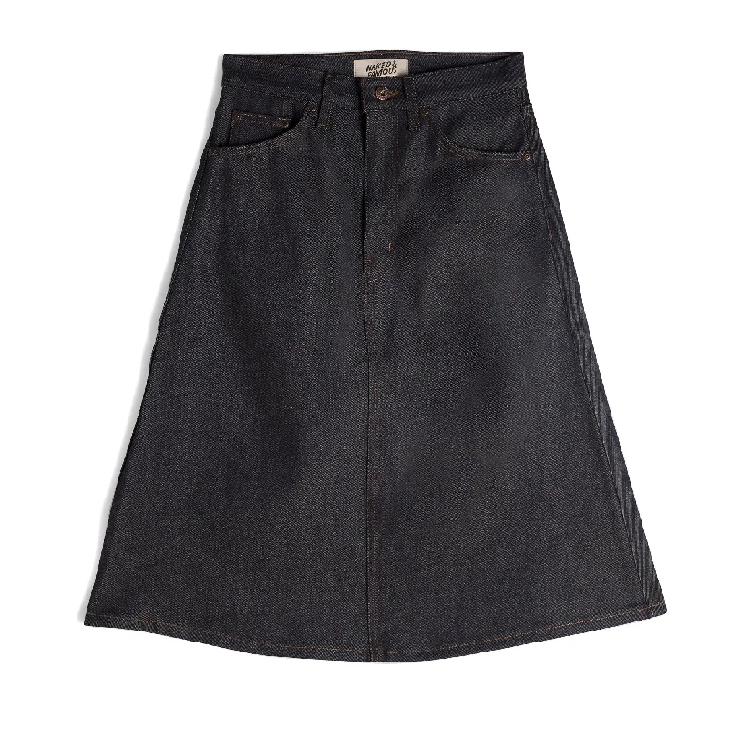 Men's Jeans with a Zip - Off Lower Leg for Convertible StyleWomen's - Denim Skirt - Dark Indigo Men's Jeans with a Zip - Off Lower Leg for Convertible StyleWomen's - Denim Skirt - Dark Indigo