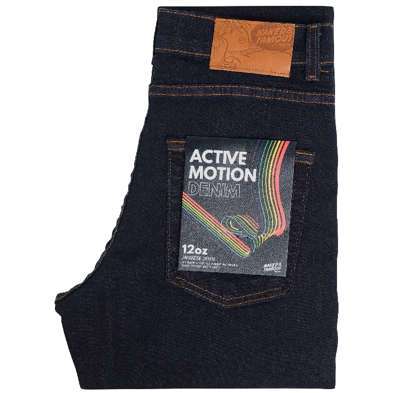 Men's Straight Leg Raw Denim Jeans for a Minimalist and Durable OptionWomen's - Max - Active Motion Denim