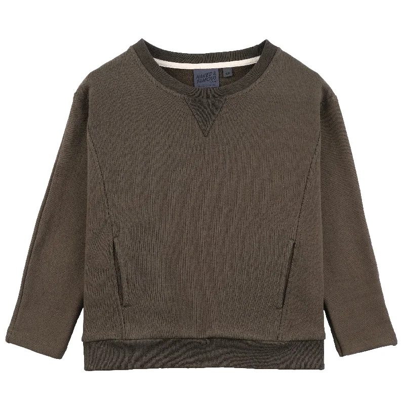 Men's Jeans with a Button - Fly for a Traditional and Classic AestheticWomen's - Smart Crew - Terry - Hunter