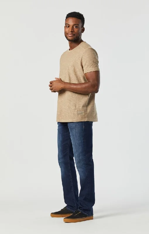 Plus Size Men's Relaxed Fit Jeans with a Faded Wash for a Vintage - Inspired LookZACH STRAIGHT LEG IN DARK BRUSHED WILLIAMSBURG Plus Size Men's Relaxed Fit Jeans with a Faded Wash for a Vintage - Inspired LookZACH STRAIGHT LEG IN DARK BRUSHED WILLIAMSBURG