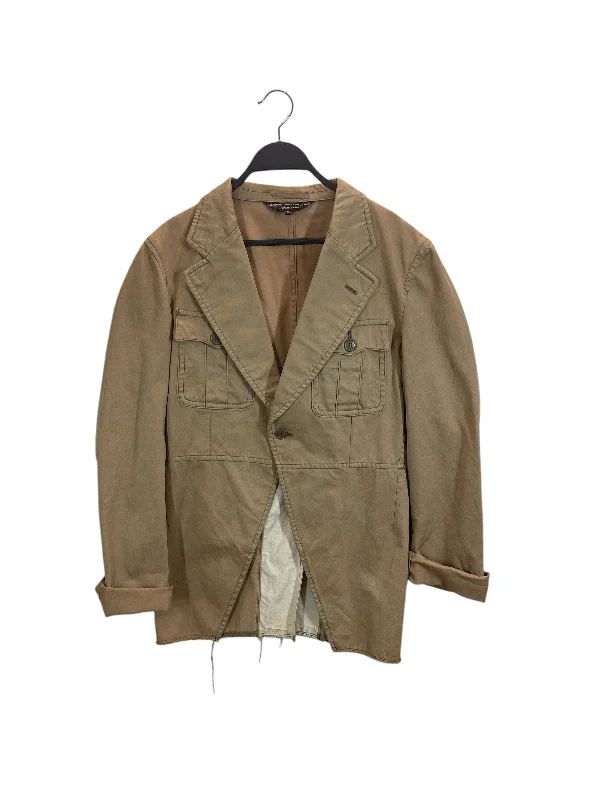 Plus - size men jackets with adjustable drawstrings for a comfortable fitCOMME des GARCONS HOMME PLUS/Military Jkt/M/Cotton/BEG/ Plus - size men jackets with adjustable drawstrings for a comfortable fitCOMME des GARCONS HOMME PLUS/Military Jkt/M/Cotton/BEG/
