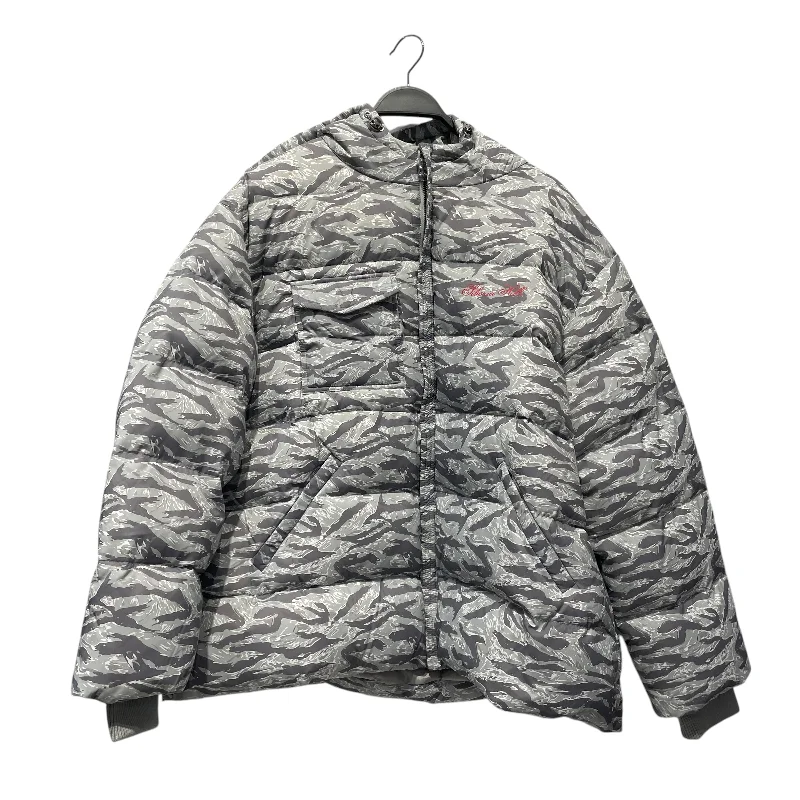 Slim - fit leather men jackets with a distressed finish for a rugged lookSIBERIA HILLS/Puffer Jkt/XL/Nylon/GRY/Camouflage/ Slim - fit leather men jackets with a distressed finish for a rugged lookSIBERIA HILLS/Puffer Jkt/XL/Nylon/GRY/Camouflage/