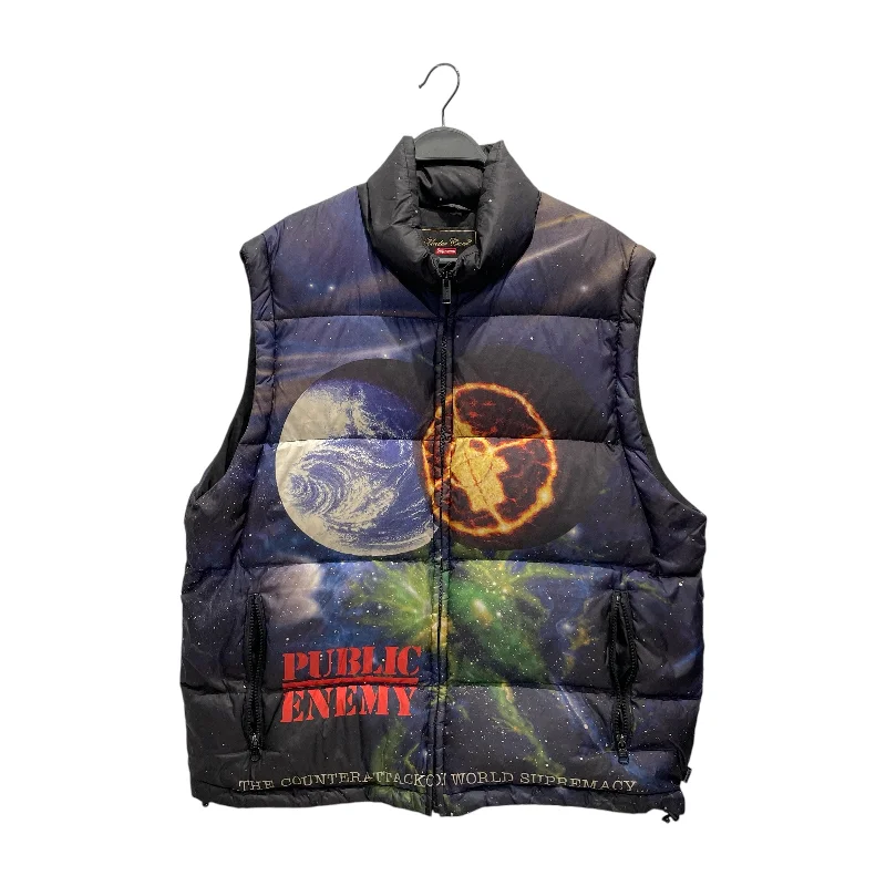 Checkered men jackets in a plaid pattern for a preppy appearanceUNDERCOVER/Supreme/Puffer Vest/M/Graphic/Nylon/MLT/Public Enemy Vest Checkered men jackets in a plaid pattern for a preppy appearanceUNDERCOVER/Supreme/Puffer Vest/M/Graphic/Nylon/MLT/Public Enemy Vest