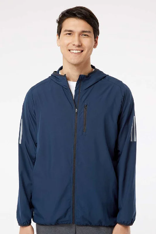 Waterproof men jackets with taped seams for heavy rain protectionAdidas Mens Full Zip Hooded Windbreaker Jacket - Collegiate Navy Blue Waterproof men jackets with taped seams for heavy rain protectionAdidas Mens Full Zip Hooded Windbreaker Jacket - Collegiate Navy Blue