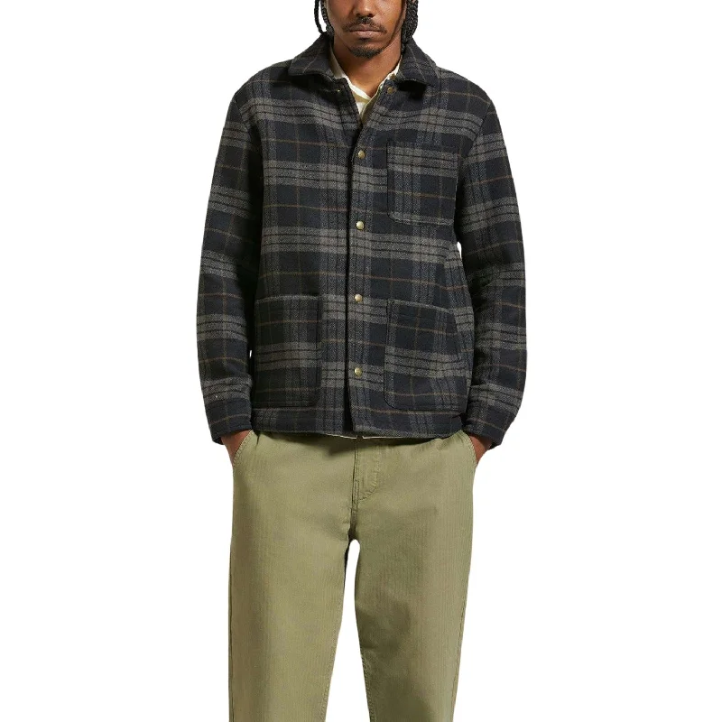 Bomber men jackets with ribbed cuffs for a classic 80s styleBrixton Shop Chore Coat - Men's Bomber men jackets with ribbed cuffs for a classic 80s styleBrixton Shop Chore Coat - Men's