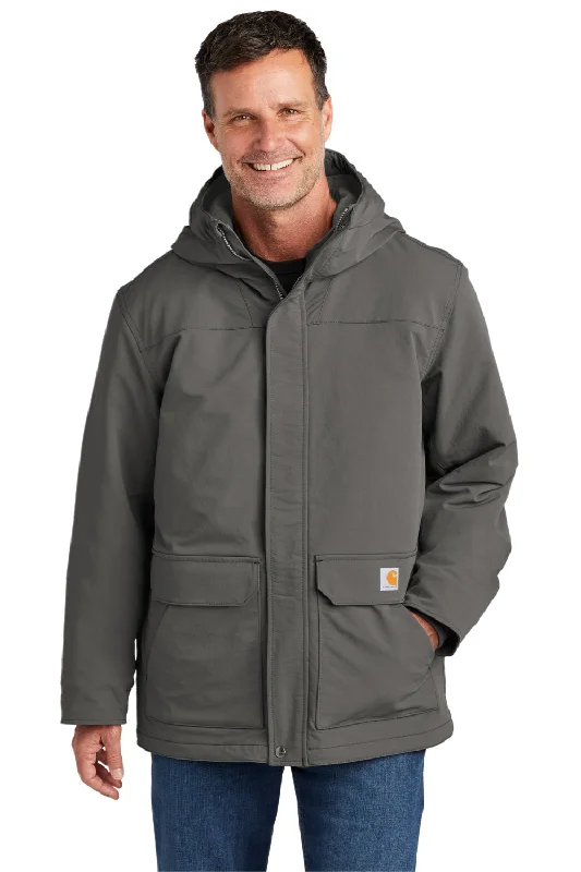 Windbreaker men jackets with UV protection for outdoor activitiesCarhartt Mens Super Dux Wind & Water Resistant Full Zip Hooded Jacket - Gravel Grey Windbreaker men jackets with UV protection for outdoor activitiesCarhartt Mens Super Dux Wind & Water Resistant Full Zip Hooded Jacket - Gravel Grey