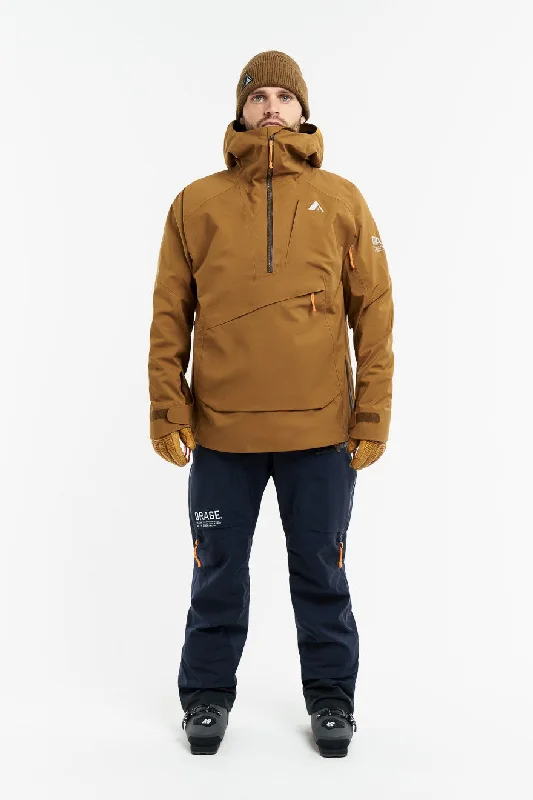 Men jackets with a built - in hood that can be stowed away when not in useChic-Chocs 3L Jacket-Amber Men jackets with a built - in hood that can be stowed away when not in useChic-Chocs 3L Jacket-Amber