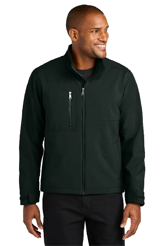 Men jackets with a media - friendly pocket for easy access to gadgetsCornerStone Mens Workwear Water Resistant Soft Shell Full Zip Jacket - Black - New Men jackets with a media - friendly pocket for easy access to gadgetsCornerStone Mens Workwear Water Resistant Soft Shell Full Zip Jacket - Black - New