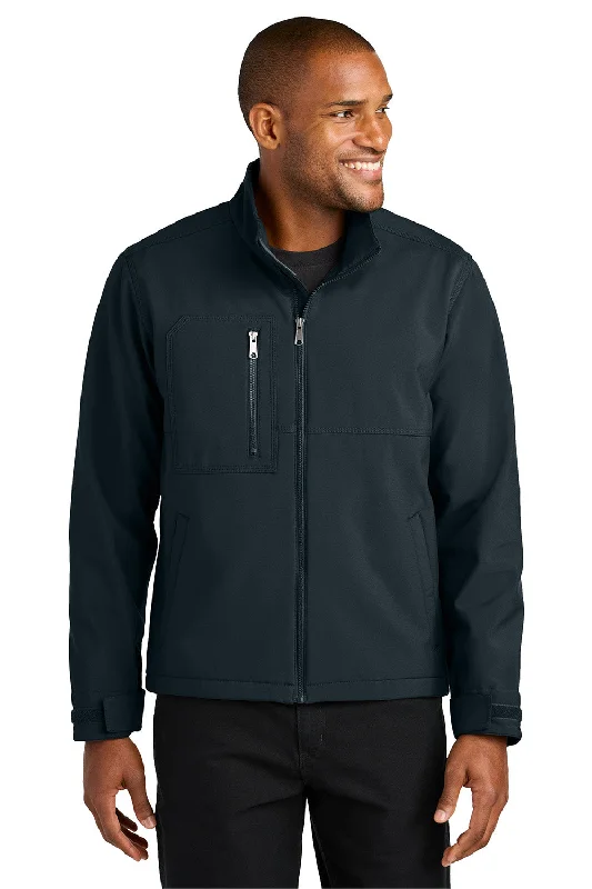Hooded men jackets with a detachable faux - fur trim for added warmthCornerStone Mens Workwear Water Resistant Soft Shell Full Zip Jacket - Navy Blue - New Hooded men jackets with a detachable faux - fur trim for added warmthCornerStone Mens Workwear Water Resistant Soft Shell Full Zip Jacket - Navy Blue - New