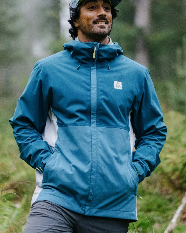 Plus - size men jackets with adjustable drawstrings for a comfortable fitDownpour Recycled Waterproof Jacket - Tidal Blue/Blue Steel Plus - size men jackets with adjustable drawstrings for a comfortable fitDownpour Recycled Waterproof Jacket - Tidal Blue/Blue Steel