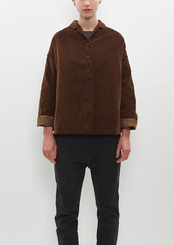 Tailored men jackets to pair with formal trousers for business meetingsVelvet Loose Blazer — Coffee Tailored men jackets to pair with formal trousers for business meetingsVelvet Loose Blazer — Coffee