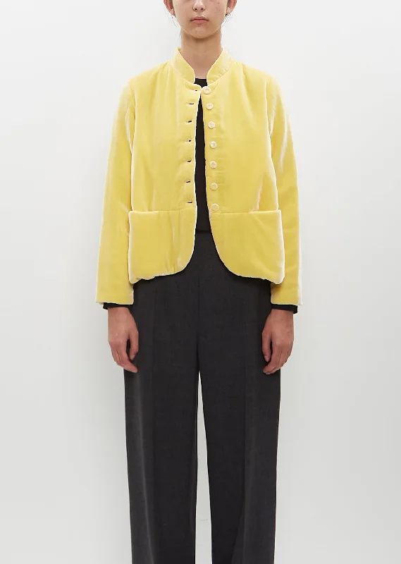 Bomber men jackets with ribbed cuffs for a classic 80s styleJessica Jacket — Canary Yellow Bomber men jackets with ribbed cuffs for a classic 80s styleJessica Jacket — Canary Yellow